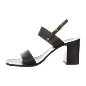 Gucci GG Leather Slingback Sandles